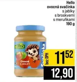 Jip Hello ovocná svačinka s jablky s broskvemi s meruňkami nabídka