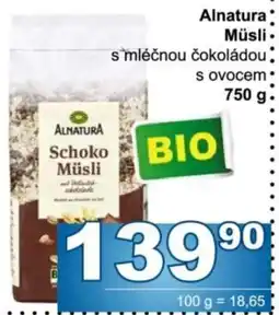 Jip Alnatura Schoko Müsli nabídka