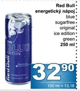 Jip Red Bull energetický nápoj blue sugarfree original ice edition green nabídka