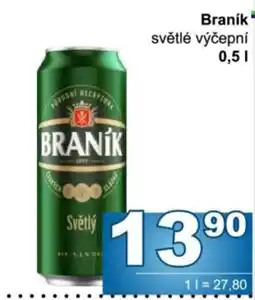 Jip Braník světlé výčepní nabídka