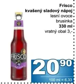 Jip Frisco kvašený sladový nápoj lesní ovoce brusinka nabídka