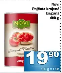 Jip Novi rajčata krájená loupaná nabídka