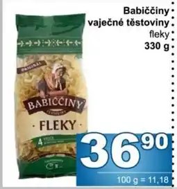 Jip Babiččiny vaječné těstoviny fleky nabídka