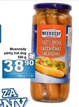 Jip Mcennedy párky hot dog nabídka