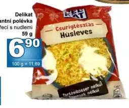 Jip KAT csurigtésztás húsleves nabídka