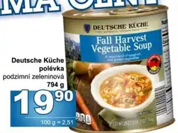 Jip Deutsche Küche polévka podzimní zeleninová nabídka