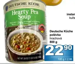 Jip Deutsche Küche polévka hrachová nabídka
