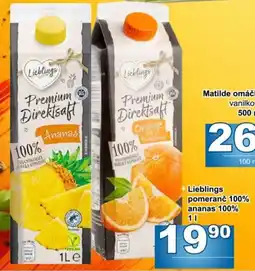 Jip Lieblings pomeranč 100% ananas 100% nabídka