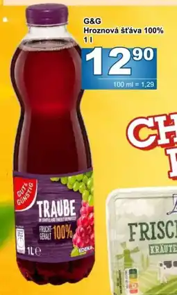 Jip G&G hroznová šťáva 100% nabídka