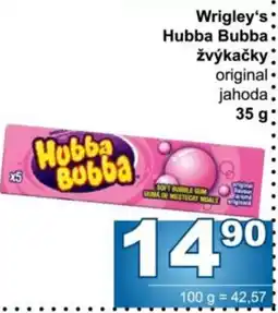 Jip Wrigley's Hubba Bubba žvýkačky original jahoda nabídka