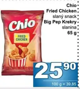 Jip Chio fried chicken slaný snack nabídka