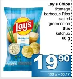 Jip Lay's Chips fromage barbecue Ribs salted green onion Stix nabídka