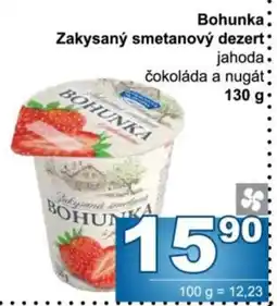 Jip Bohunka zakysaný smetanový dezert jahoda čokoláda a nugát nabídka