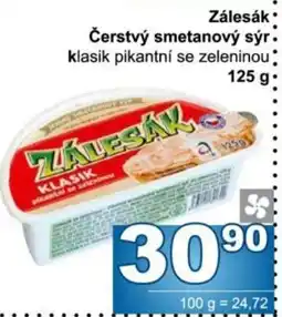 Jip Zálesák čerstvý smetanový sýr klasik pikantní se zeleninou nabídka