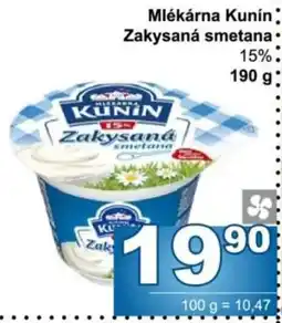 Jip Mlékárna Kunín Zakysaná smetana nabídka
