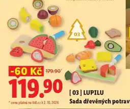 Lidl lupilu Sada dřevěných potravin nabídka