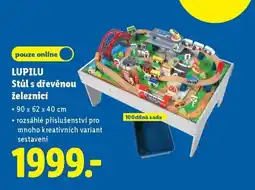 Lidl LUPILU Stůl s dřevěnou železnicí nabídka