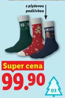 Lidl Ponožky s plyšovou podšívkou nabídka