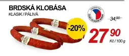 ZEMAN Brdská klobása nabídka