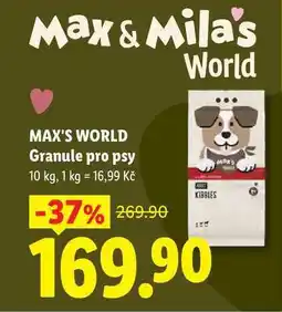 Lidl MAX'S WORLD Granule pro psy nabídka