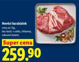 Lidl Hovězí karabáček, cena za nabídka