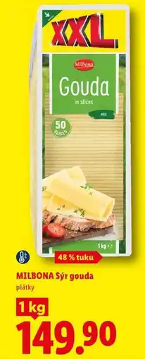 Lidl MILBONA Sýr gouda, plátky nabídka
