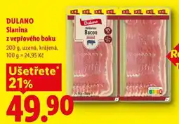 Lidl DULANO Slanina z vepřového boku nabídka