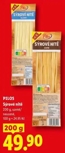 Lidl PILOS Sýrové nitě, 200 g, uzené/ neuzené nabídka