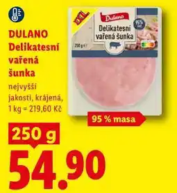 Lidl Dudano Delikatesni vařená šunka nabídka