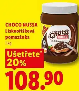 Lidl CHOCO NUSSA Lískooříšková pomazánka nabídka