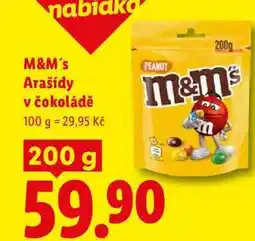 Lidl M&M's Arašídy v čokoládě nabídka