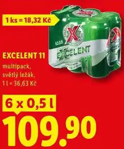 Lidl EXCELENT 11, multipack, světlý ležák nabídka