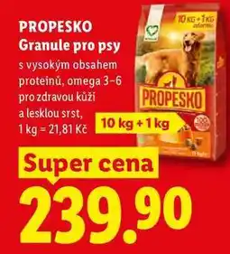 Lidl PROPESKO Granule pro psy,10 kg +1kg nabídka