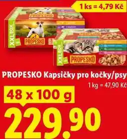 Lidl PROPESKO Kapsičky pro kočky/psy nabídka