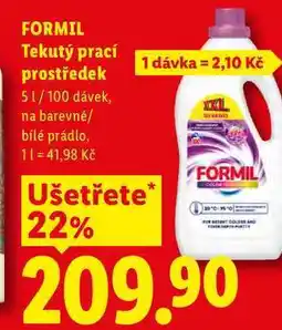 Lidl FORMIL Tekutý prací prostředek, 51/100 dávek nabídka