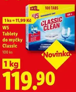 Lidl W5 Tablety do myčky Classic, 100 ks nabídka