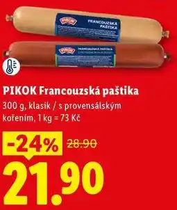 Lidl PIKOK Francouzská paštika nabídka