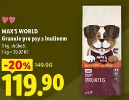 Lidl MAX'S WORLD Granule pro psy nabídka