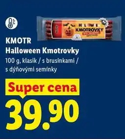 Lidl KMOTR Halloween Kmotrovky, 100 g, klasik / s brusinkami / s dýňovými semínky nabídka