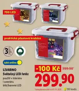 Lidl LIVARNO Světelný LED řetěz použití v interiéru i exteriéru nabídka