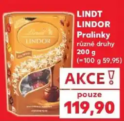 Kaufland Lindt Lindor pralinky různé druhy nabídka