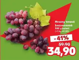 Kaufland Hrozny tmavé bezsemenne nabídka