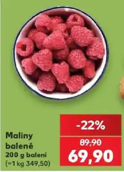Kaufland Maliny balené nabídka
