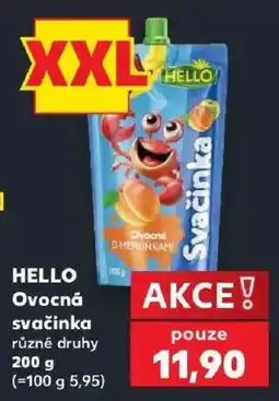 Kaufland Hello ovocná svačinka různé druhy nabídka
