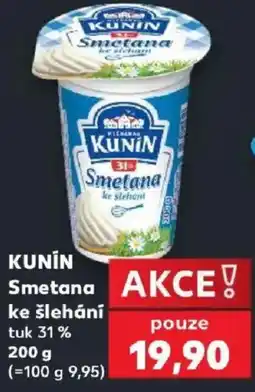 Kaufland Kunin smetana ke šlehání nabídka