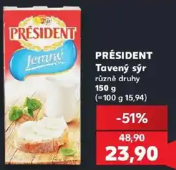 Kaufland President tavený sýr nabídka