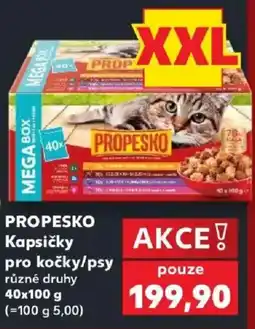 Kaufland Propesko kapsičky pro kočky/psy různé druhy nabídka