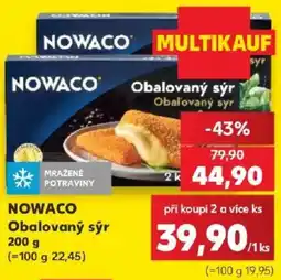 Kaufland Nowaco obalovaný sýr nabídka