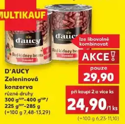 Kaufland D'AUCY zeleninová konzerva nabídka