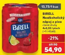 Kaufland Birell nealkoholický nápoj z piva nabídka